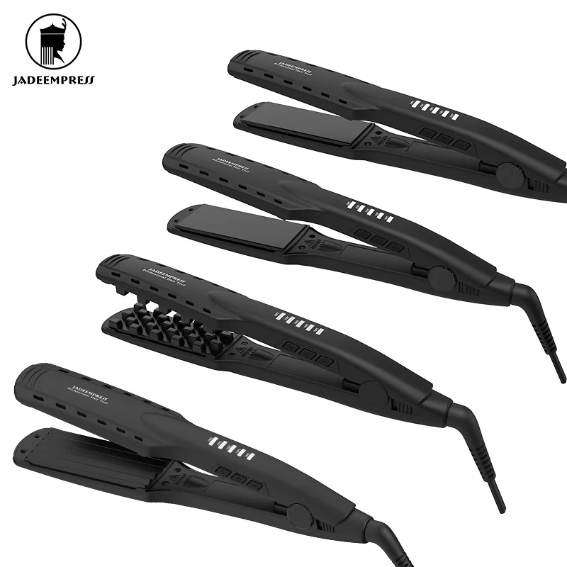 Jadeempress 2024 New Custom Logo Machine For Style Classic 2 in 1 Volumizing Hair Iron style electric curler Hair Crimper