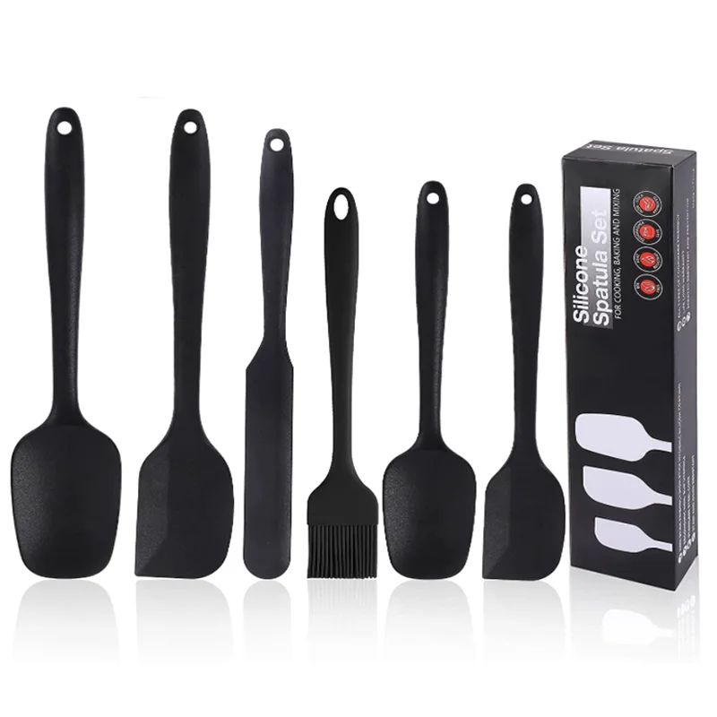  6 Piece Non-stick Spatula Oil Brush Food Grade Silicone Kitchenware Utensils Set Baking