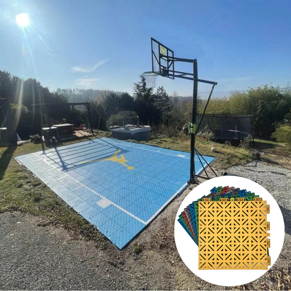 Fences sports event floor covering basketball design for indoor outdoor sport futsal court flooring  rubber mat carpet tiles