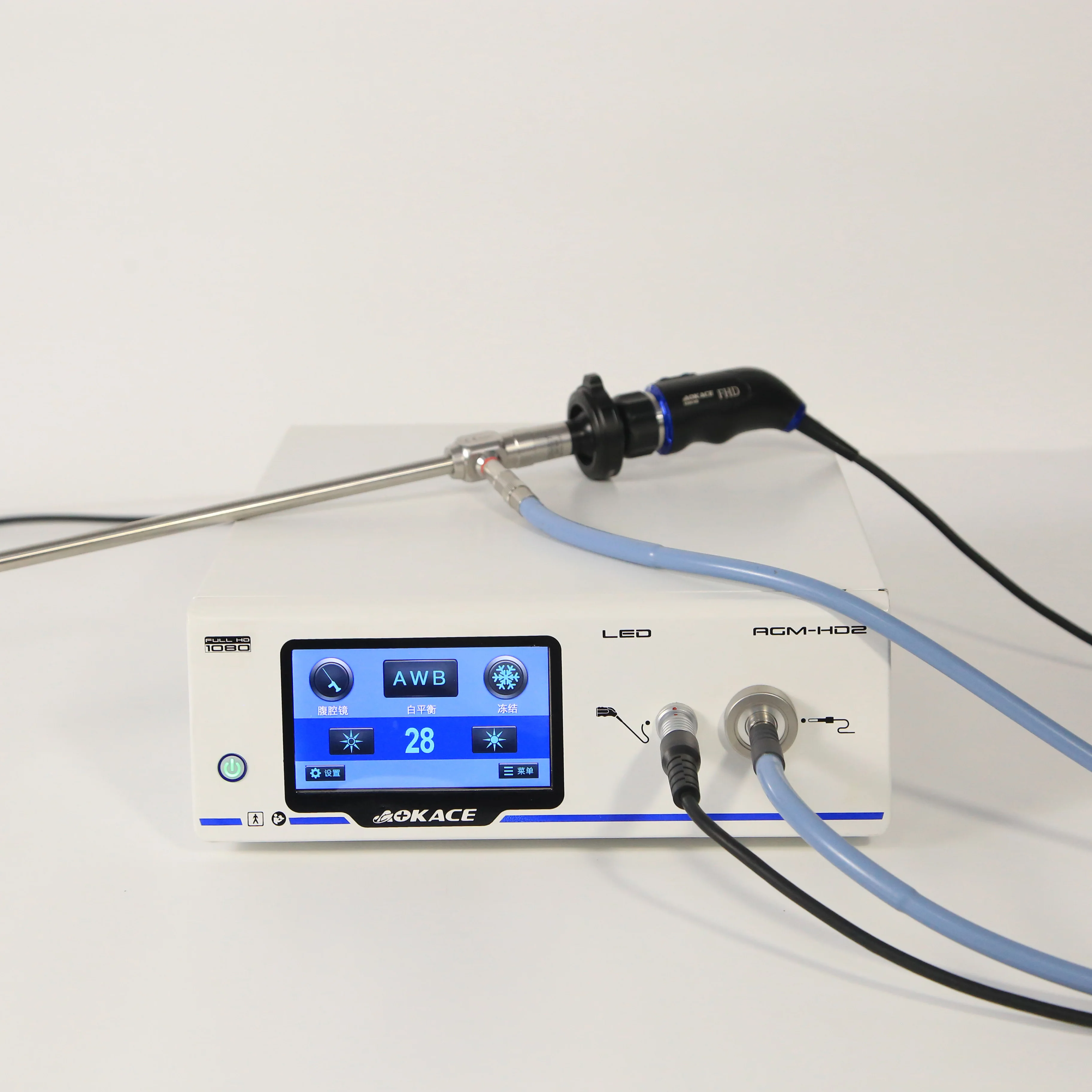 Medical laparoscopic operation equipment rigid HD laparoscopy endoscope camera system with light source integrated