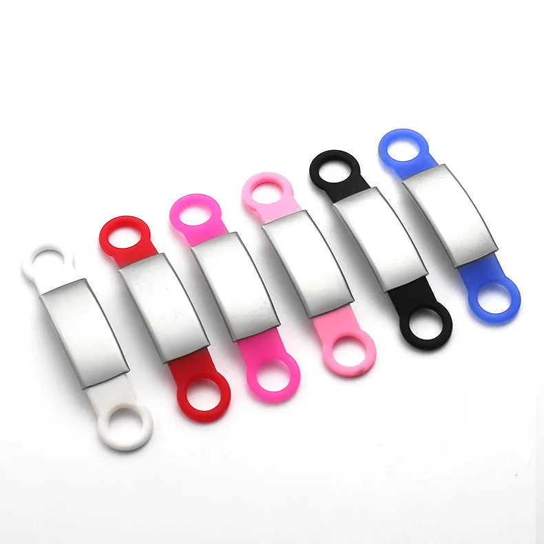 New Anti-Lost Pet Identity Card Can Be Engraved Silicone Stainless Steel Pet Identity Tag