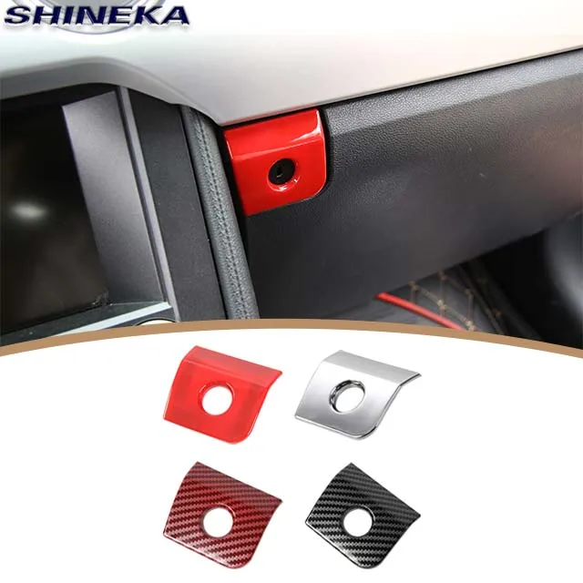 Factory Outlet Carbon Fiber Interior Kits Co-pilot Storage Box Switch Trim Decoration For Ford Mustang 2015+