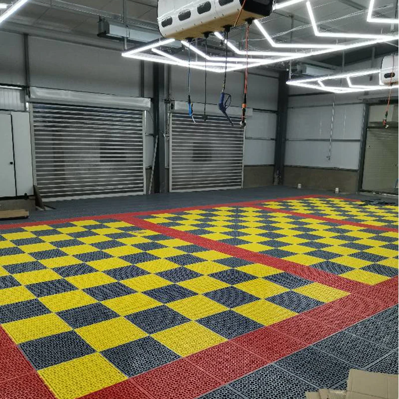 20mm Anti Slip  Car Wash Interlocking Tiles PP Garage Floor Tiles