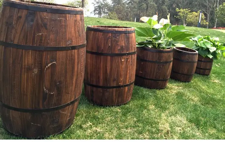 Decorative wooden barrel craft use bar decor wood barrels
