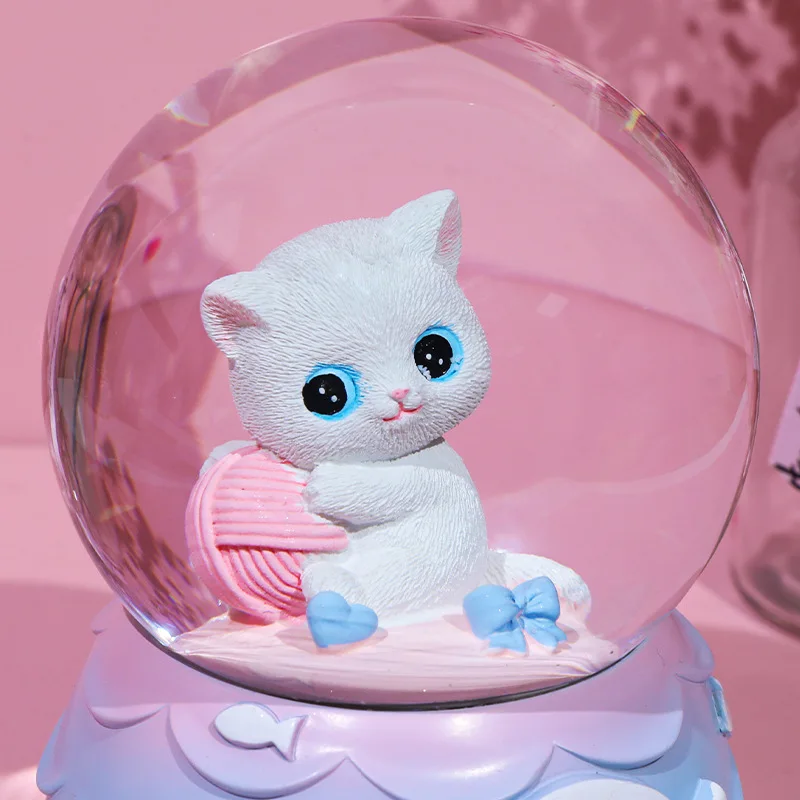  Custom Wholesale Lovely Cat Water Polo Resin Crafts Cartoon Ball Music