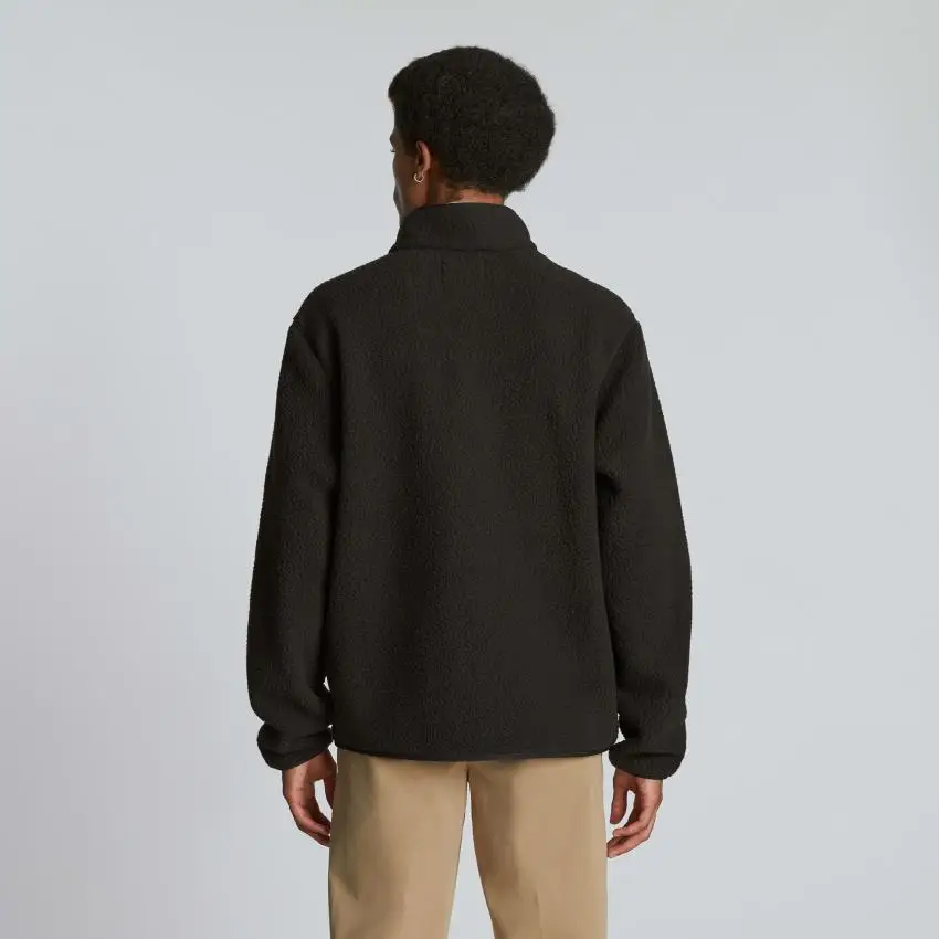 2024 custom high quality bomber casual thick winter full zip sherpa fleece jacket for men