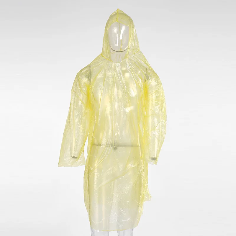 Wholesale Colorful PE Disposable Raincoat Waterproof Rain Coat Poncho Emergency Raincoat For Kids And Adult