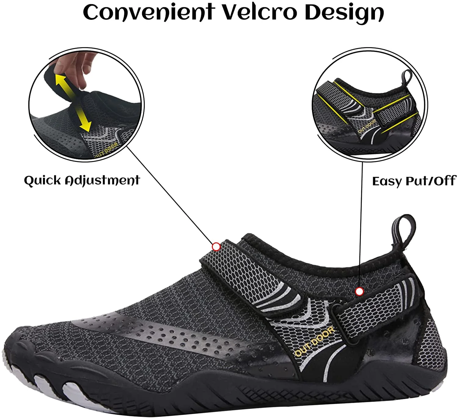 Free sample outdoor sports lightweight quick-drying barefoot shoes beach shoes children adult non-slip wading shoes