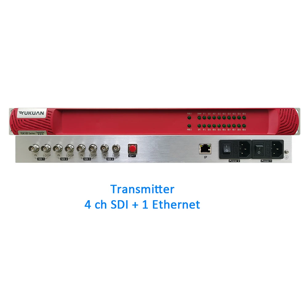 Broadcast Studio Equipment ASI Video 3G SDI with Ethernet to Optical Fiber Converter