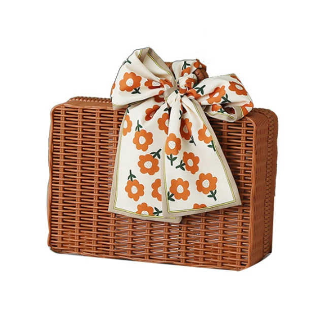 Ins home decor easter fruit food bread baby hanging boxes packages cases bamboo wicker rattan picnic gift storage baskets