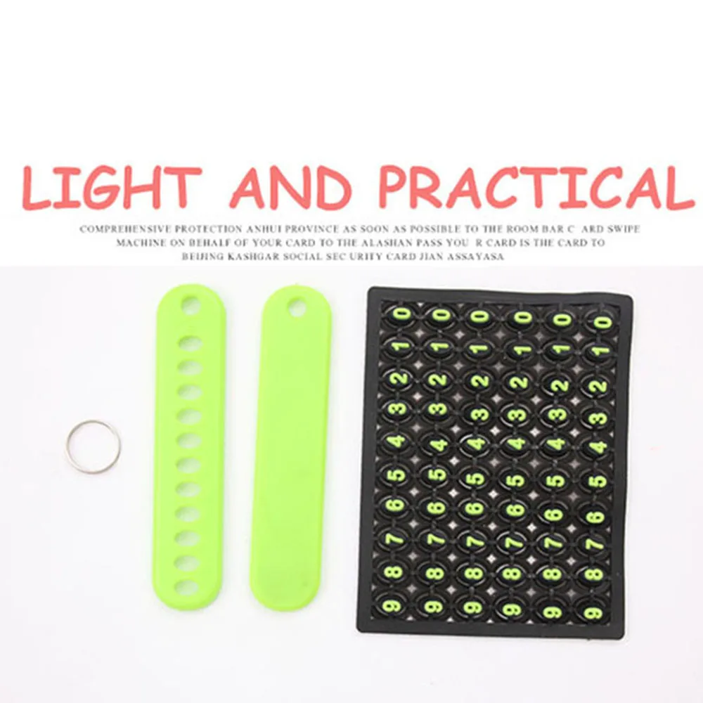 Keychain Anti-lost Card Phone Mobile Phone Number Lettering Car Pendant Ring Anti Lost Plate Auto Vehicle Keyring Key Chain