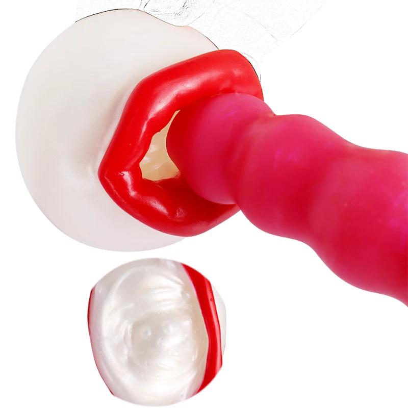 GEEBA 8*5.5cm Aircraft Cup Oral Simulator Masturbator for Men pocket fully mouth masturbation support drop shipping