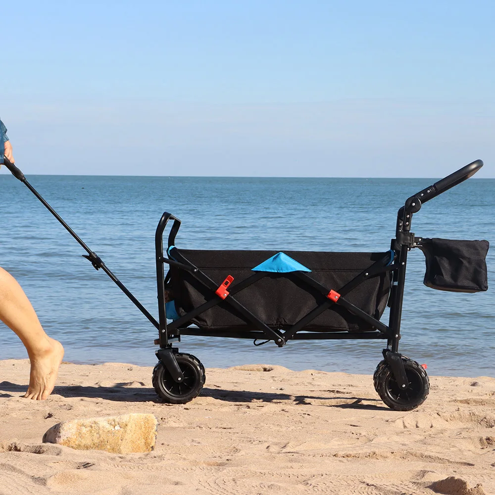 Brand new customized wholesale outdoor tourism beach high quality garden Kids Outdoor Camping Cart Hand Pull Wagons