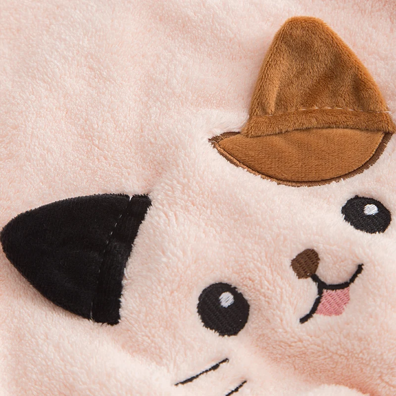 Bilov Japan Style Dry Hair Cap Cartoon Cat Elastic Bath Shower Cap Super Absorbent Microfiber Hair Drying Towel