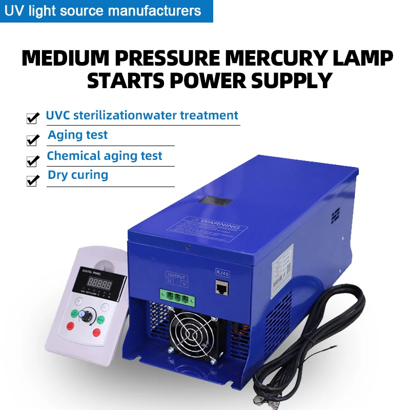 UV Electronic Power Supply Variable Frequency Electronic Ballast Ultraviolet Electronic Transformer Display Screen for UV Curing