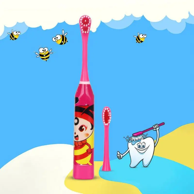 Тип батареи детская Ультразвуковая электрическая зубная щетка для зубных щеток стильная футболка с изображением персонажей видеоигр зубная щётка для отбеливания зубов зубные щетки с мягкой щетиной для детей