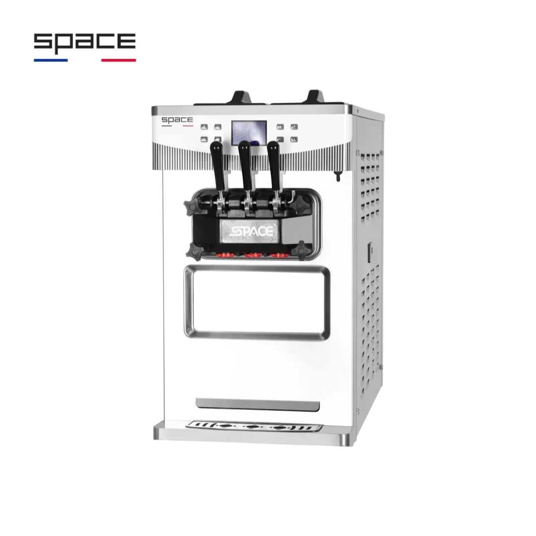 SPACE Mini 2+1 Mixed flavor Table top soft ice cream frozen acai making machine for Cafe