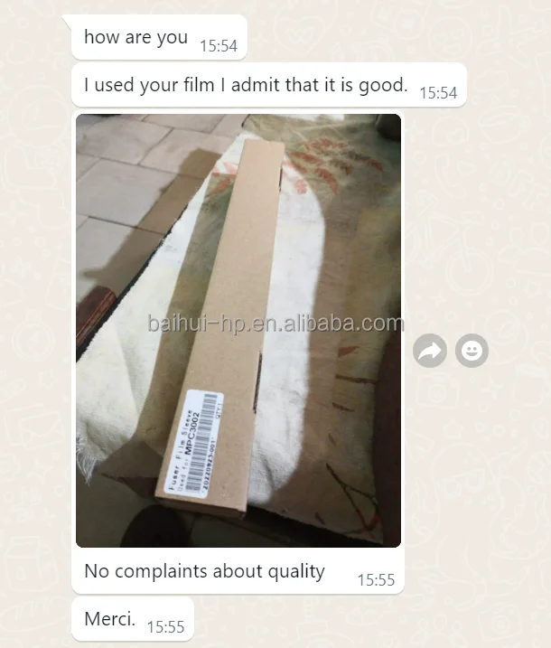 OEM Quality Fuser Film Sleeve for Ricoh Aficio MP C3002 C3502 C4502 C5502 Fuser Fixing Film