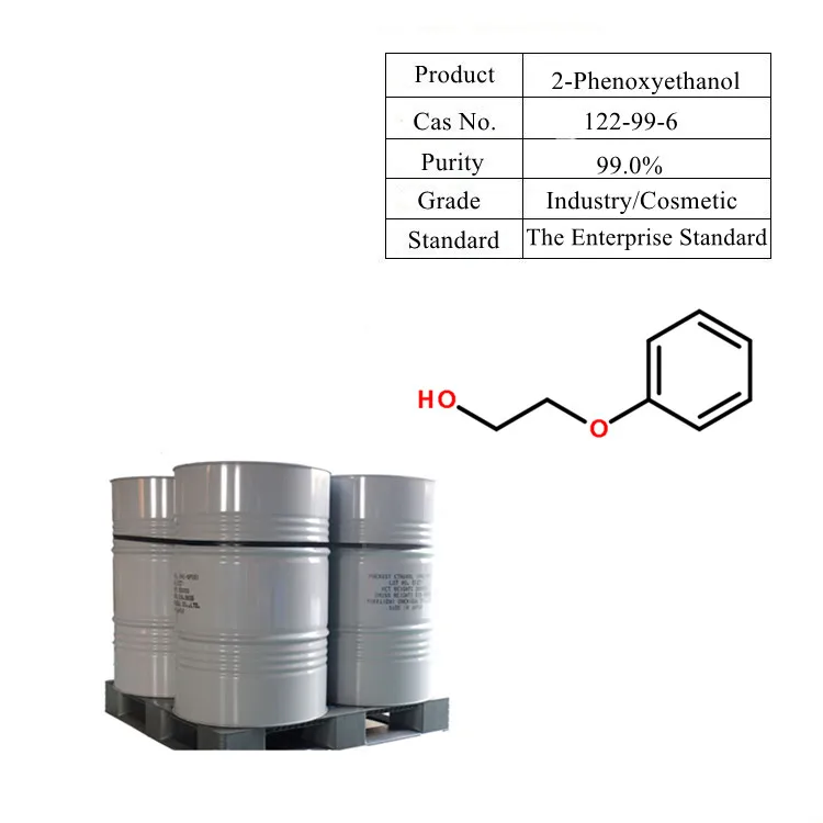 
Cosmetic Preservative Ethylene Glycol phenyl ether EPH 2-Phenoxyethanol CAS 122-99-6 Phenoxyethanol 99.0% Purity 