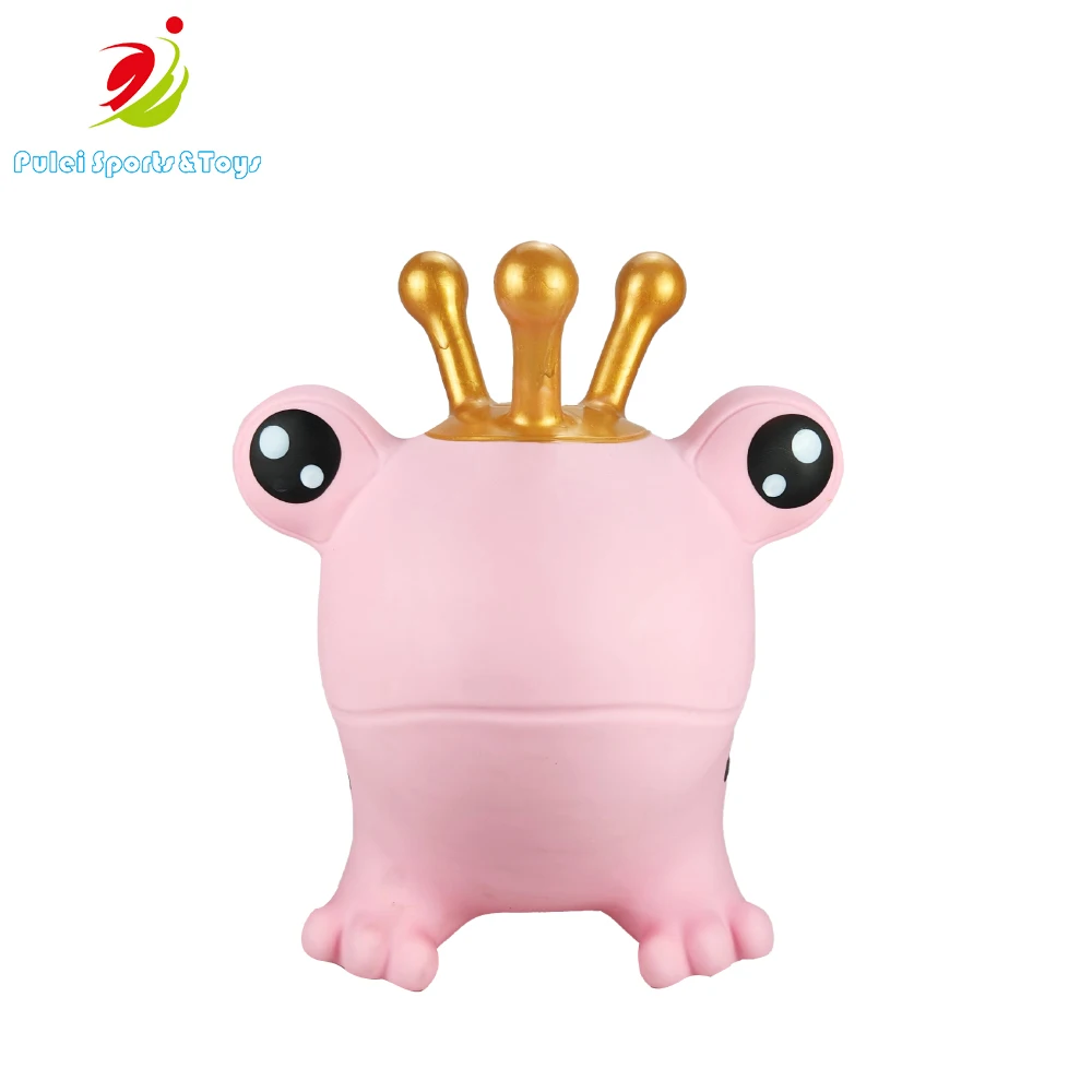 Hot sale child riding pink frog hoppers inflatable jumping animal toy great gift for kids