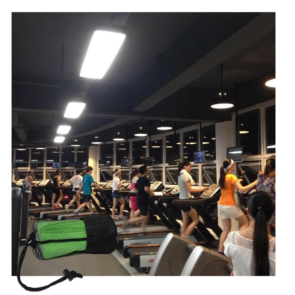 Microfiber portable gym sport towel  absorb sweat quick dry anti odor with mesh bag sports towel