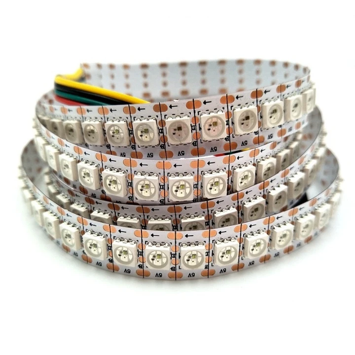 WS2813 RGB 144 точка пикселей DC5V 43,2 Вт/м SMD 5050 Светодиодная лента полноцветная IC Встроенная 6-контактная декоративная атмосфера многоцветная светодиодная подсветка