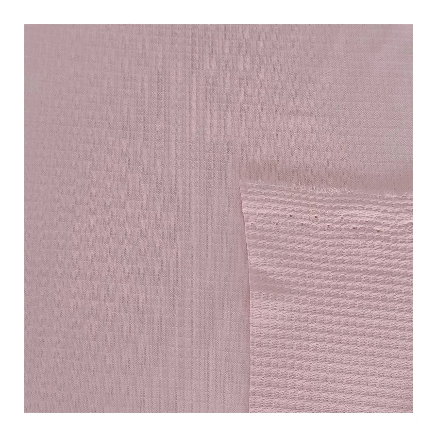 Hot Sale Whole Sale Price 100% Polyester Light Weight Waffle Jacquard Knitted Fabric For Sportswear