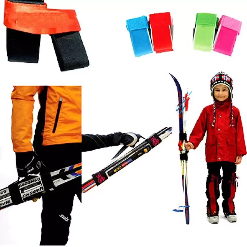 Модный производитель на заказ, гибкий резиновый ремешок для лыж Wellcro, клейкая лента с крючком и петлей