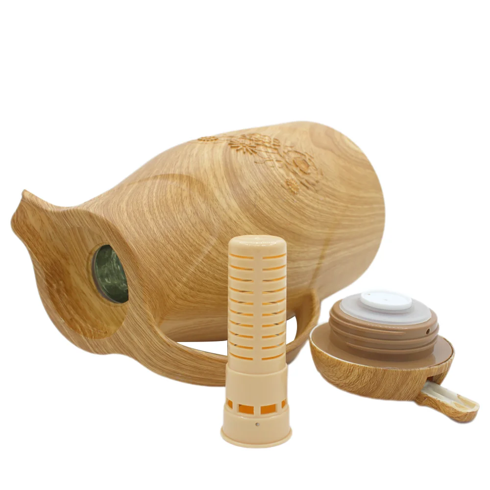 Hobby Lobby 2119 Arabian Modern Style Wood Grain Glass Liner Large Thermos Milk Tea Coffee Pot