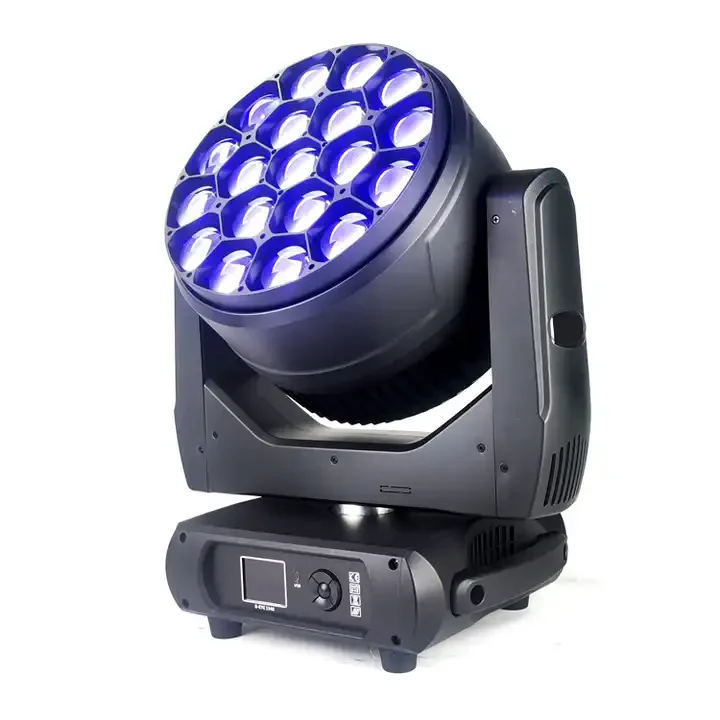 new arrival 19X40W LED zoom wash bee eyes kaleidoscope effect RGBW 4in1 moving head light disco party dj light