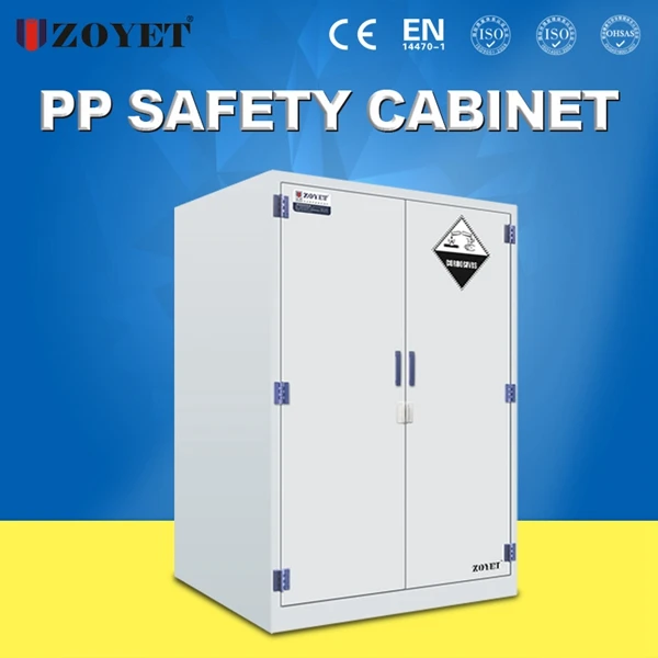 60gal Polypropylene Acid & Corrosive Storage Cabinet for Chemistry Laboratory