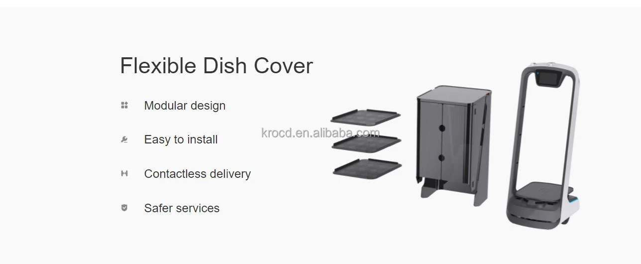 Krocd Food Delivery Robot Commercial Robots Smart Robotic Catering Service Waiter Hotel Coffee Shop Self Service Equipment