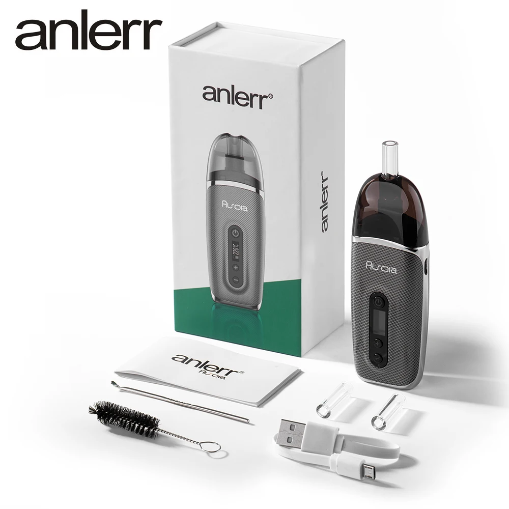 
Hot Selling Anlerr Vaporizers Herbal Kit 2200mAh Rechargeable Battery Large Heating Chamber Aurola Dry Herb Vape Ready Stock 