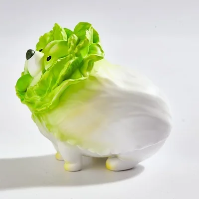 
Cartoon cabbage dog hand model decoration birthday gift model blind box fashion play 