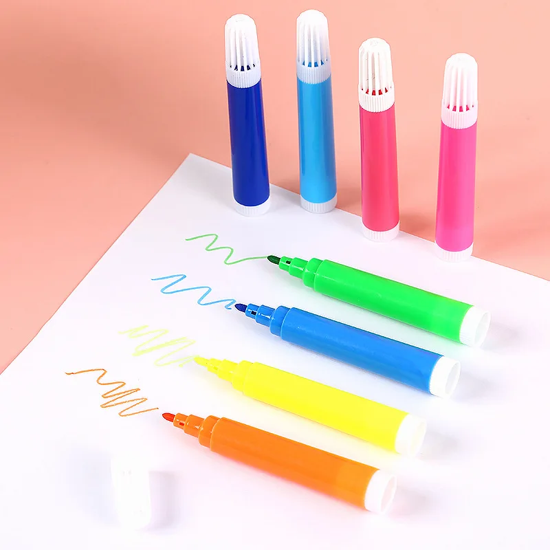 Washable Vivid Color Lovely Style Stationery Set Kids DIY Mini Color Pens