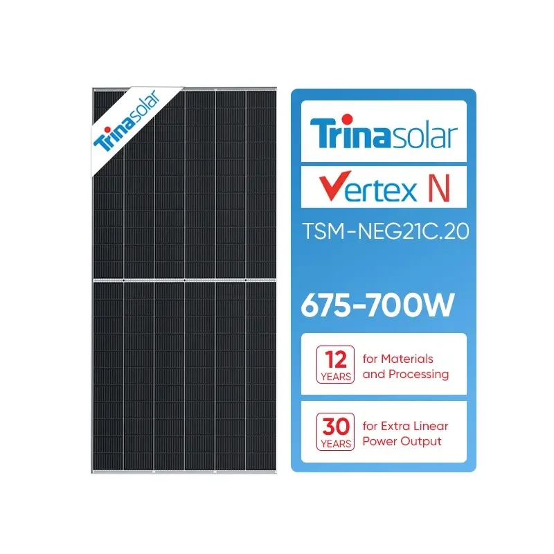 Готовый запас Trina Vertex солнечные панели Neg21c. 20 бифациальных 695 Вт 700 705 710 720 китайский склад фотоэлектрических модулей