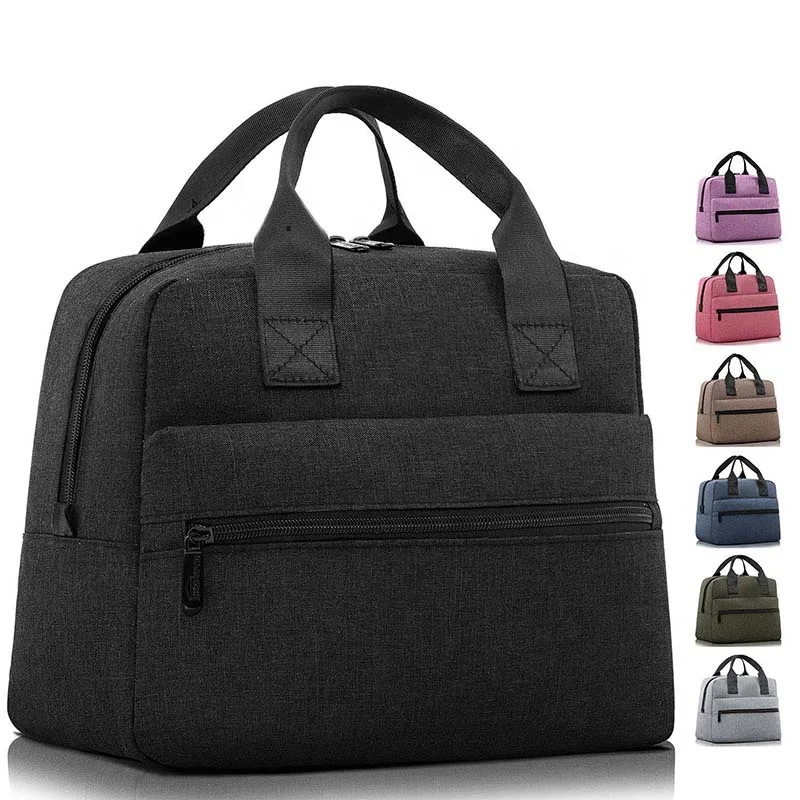 Custom printing Children Double Water Resistant Fabric Zippered, Pockets External Bottle Holder Insulated lunch bags/