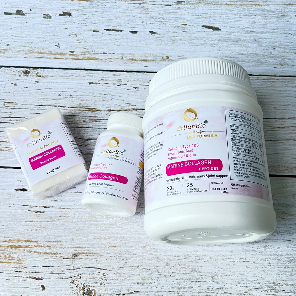 OEM Advance Natural Marine Collagen Pure marine 100% fish collagen powder Skin whitening Marine Collagen Supplier