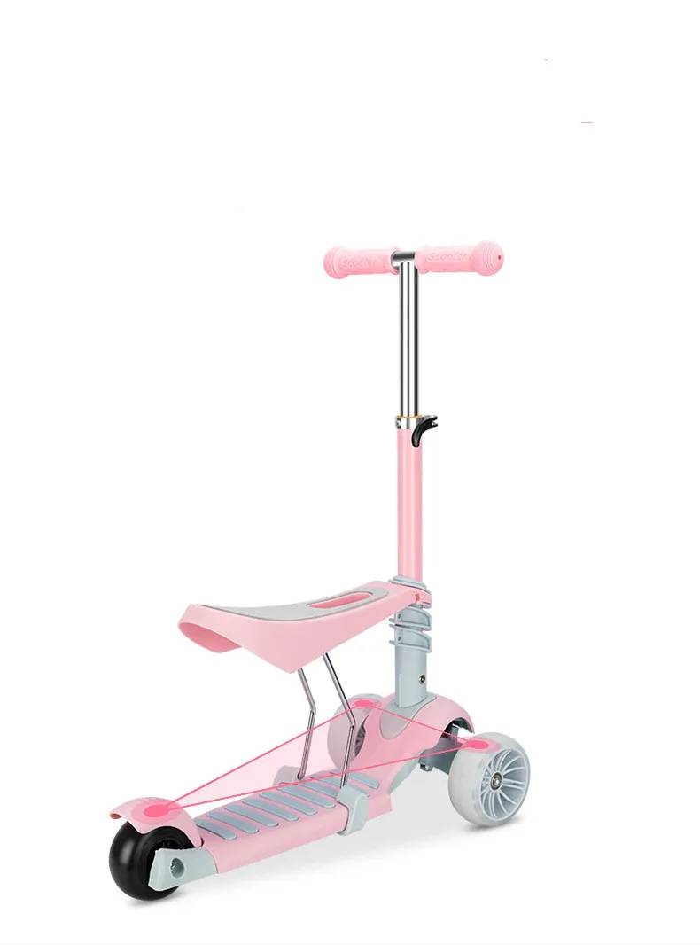 
Best price three wheel kids pink foot powered scooter high quality kids scooter 