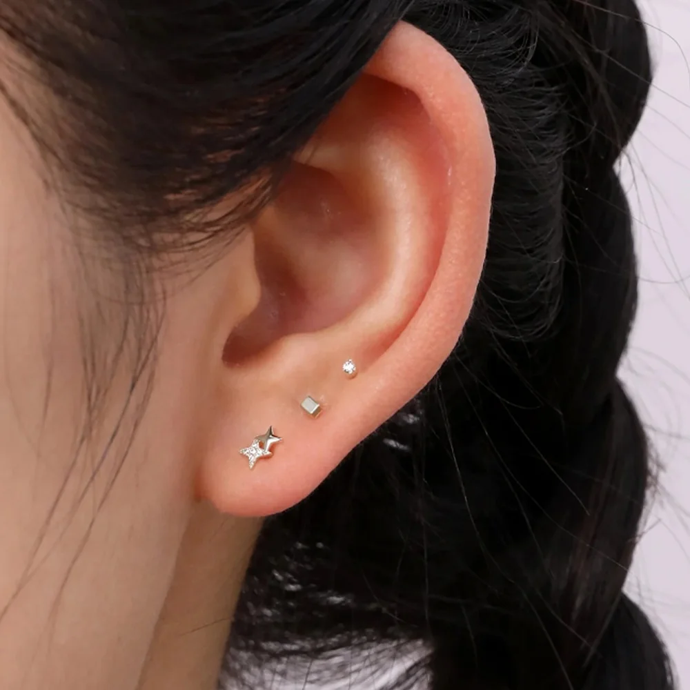 Popular Jewelry Sets Little Star Stud Earrings 925 Sterling Silver High Quality Small Earring Women