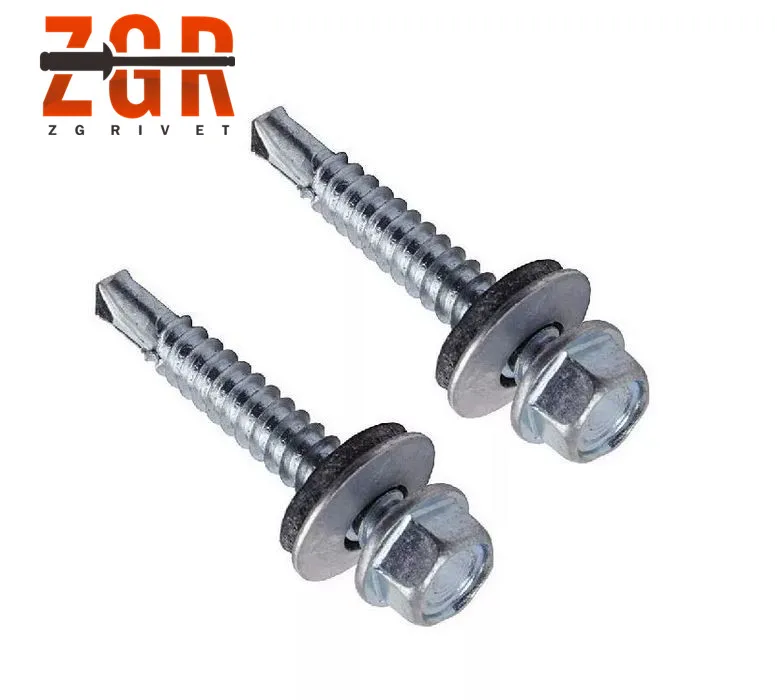 Поставка самосверлильных винтов с шестигранной головкой и шайбой EPDM
