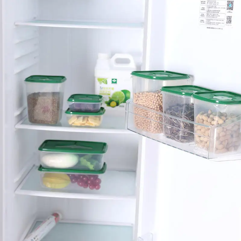 Refrigerator crisper plastic food box lunch box microwave lunch box size 17 pieces set storage sealed crisper