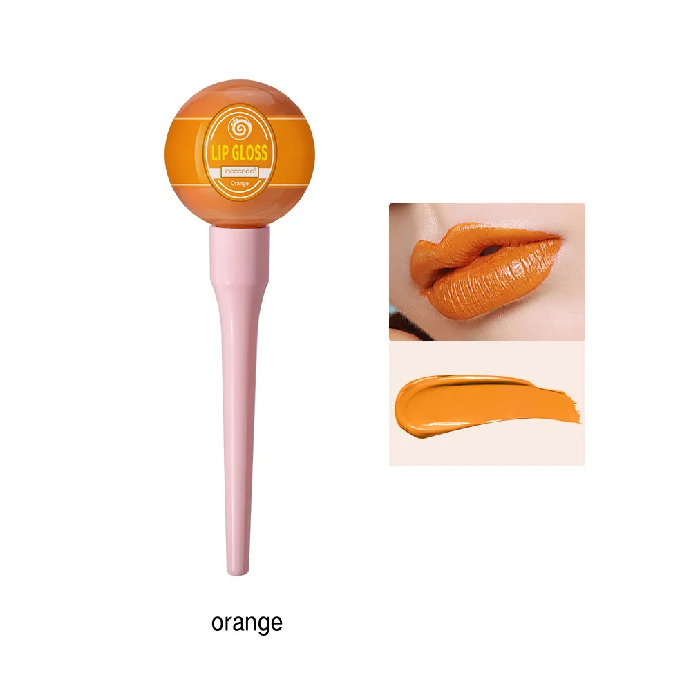 NEW Lollipop Style Mirror Surface Lip Gloss Matte Moisturizer Waterproof Sexy Red Lip Tint Lipstick Korean Cosmetic Makeup