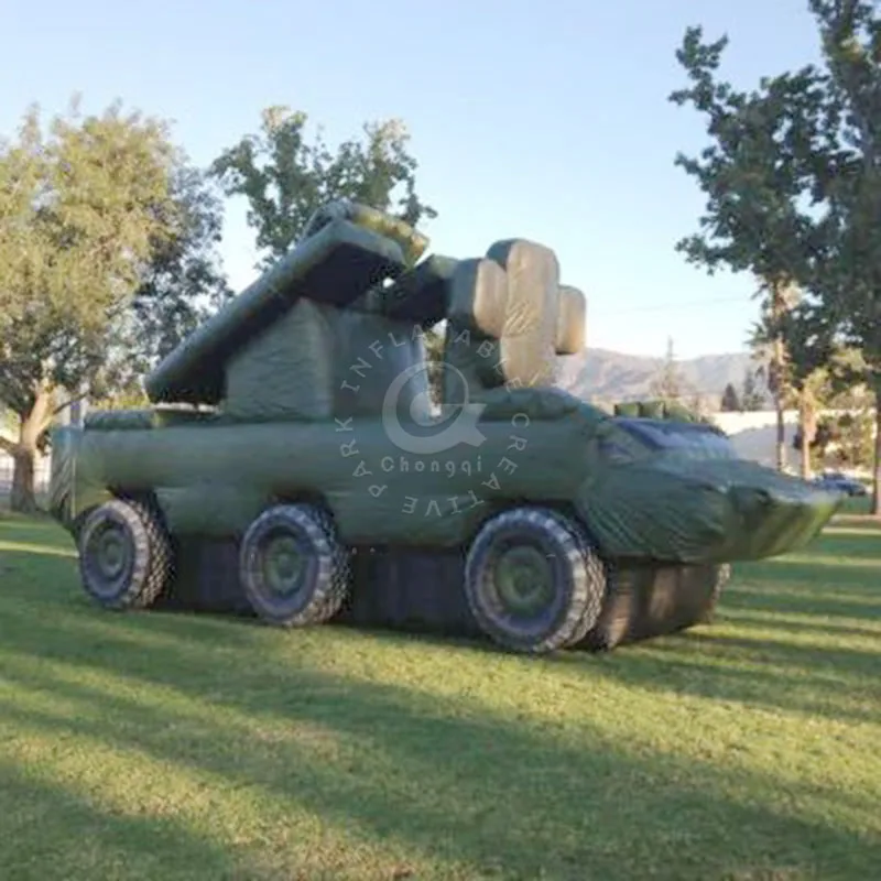 Высокое качество надувные танки модель Камуфляжный автомобиль надувной для дисплея