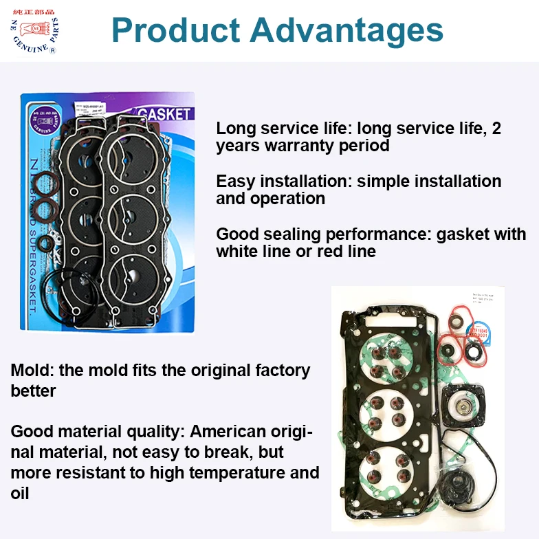 Outboard Engine 392615 Complete Gasket Seal Kit Outboard Power Head Gasket for EVINRUDE JOHNSON 20 25 30 35HP