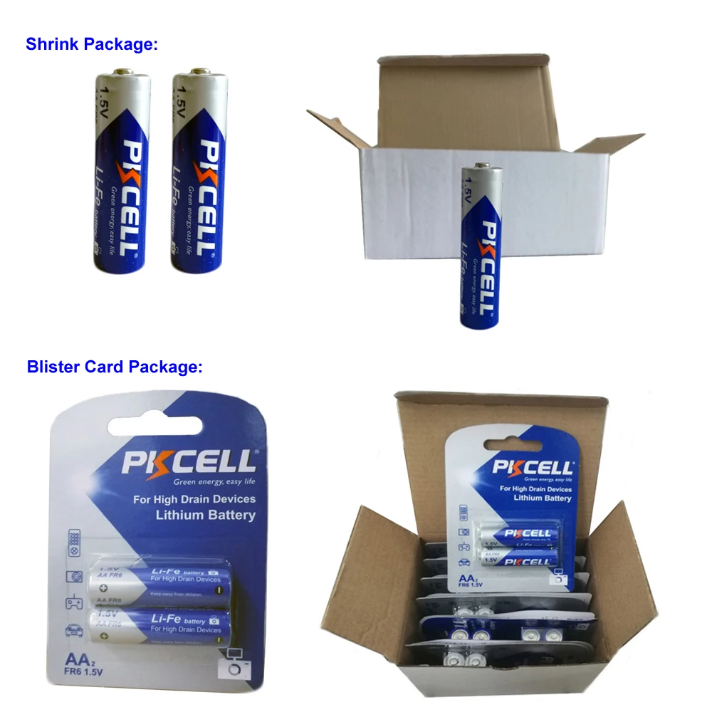 Factory Customize Li-FeS2 Battery AA FR14505 FR6 1.5V 3400mAh Lithium battery