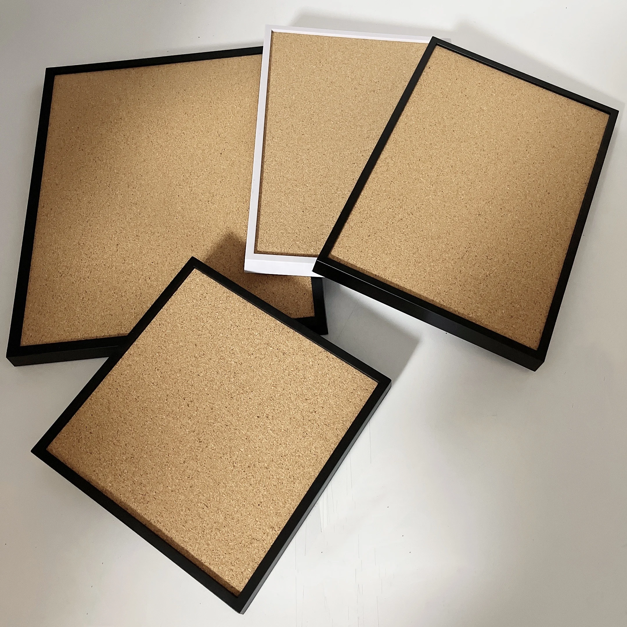 8x8 inch Eco-friendly Notice Decorative Cork Board  Plastic Frame For Wall , Memo, School