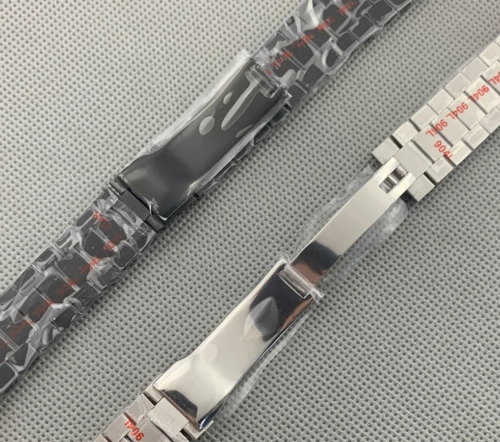 20mm President Bracelet 316L Stainless Steel Band Folding Buckle Watch Strap Watch Assembly Accessories Parts