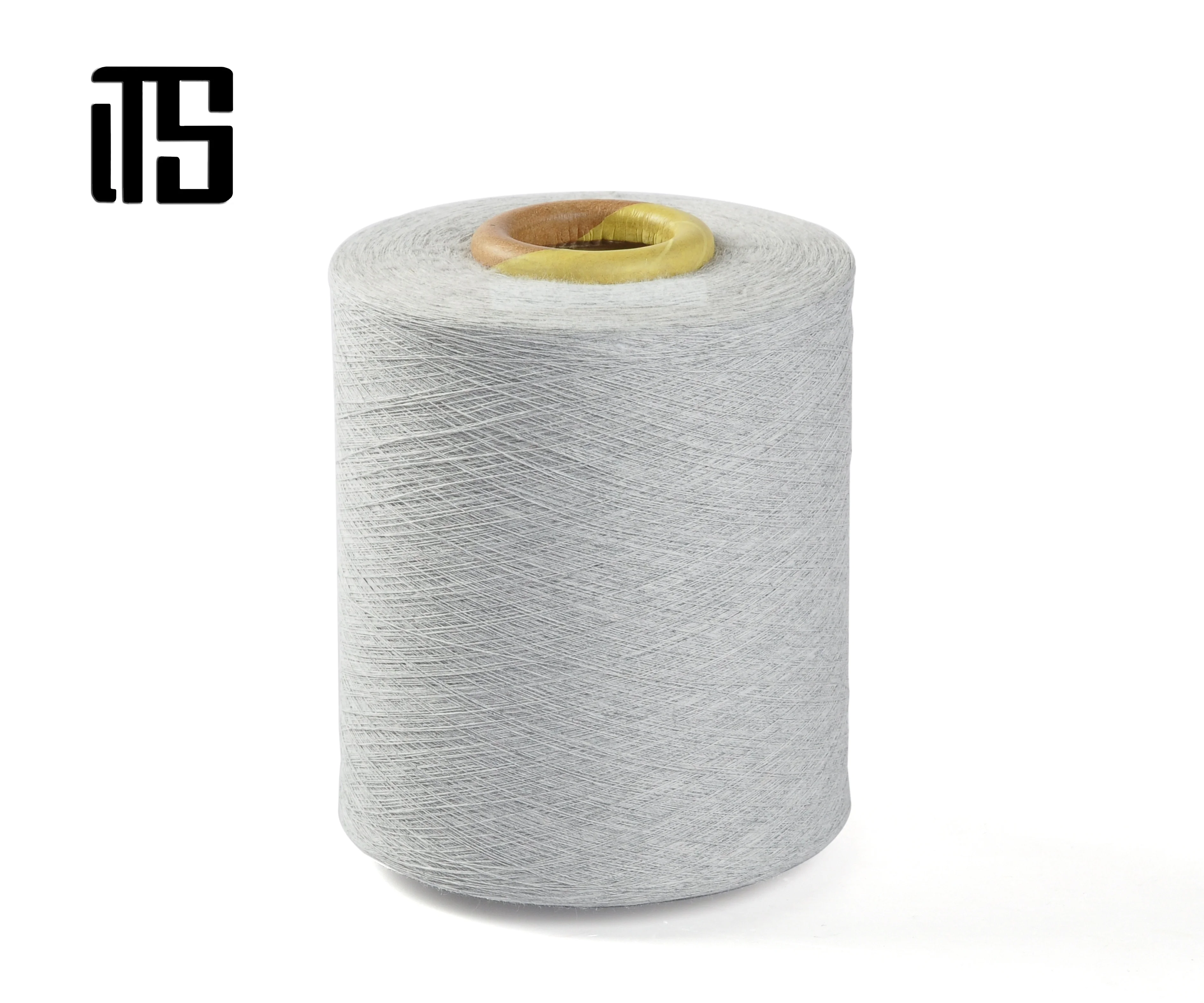 14s/1 Pre-fiber Recycle Cotton Yarn Recycled Polyester Thread Blended Yarn For Knitting