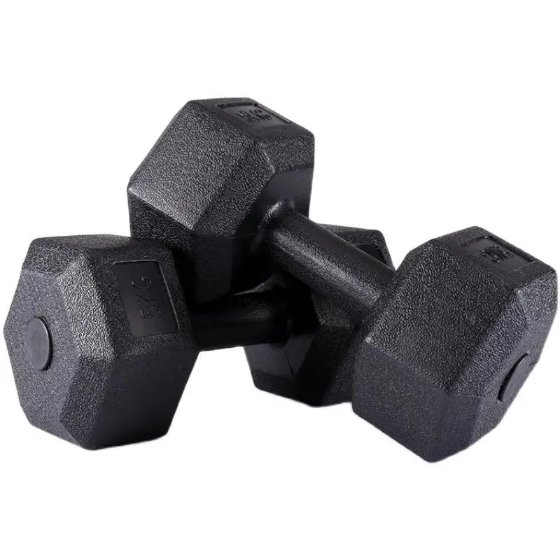 Factory Hot Sale Gym Bodybuilding Equipment Weight Lifting Environmental Hexagonal Fixed Dumbbell
